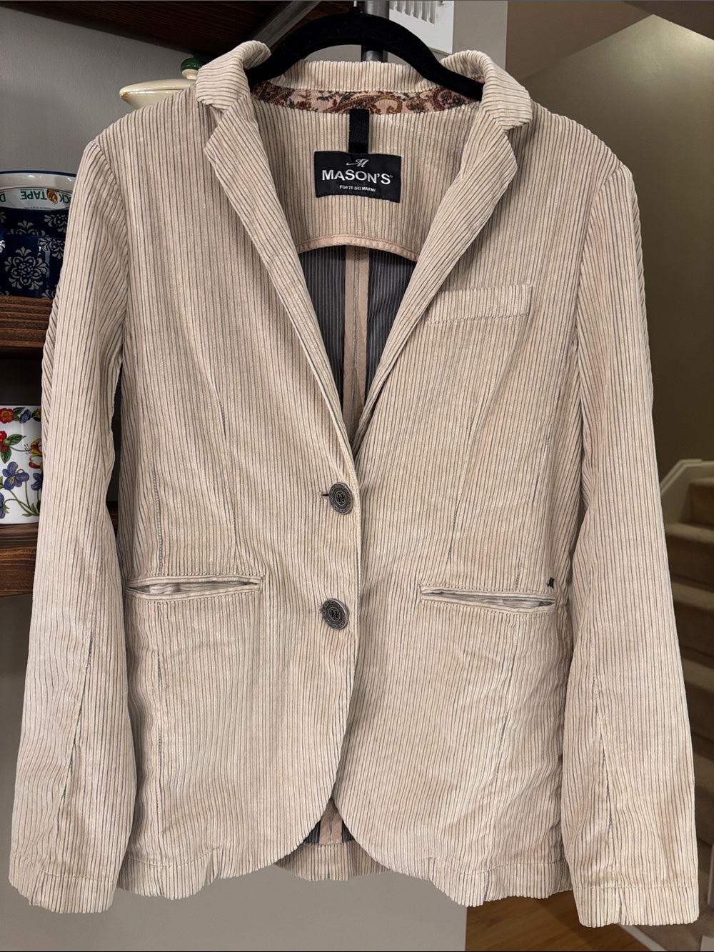Mason’s Forte dei Marmi Italian Sand Wale Corduroy Blazer Jacket Size 38